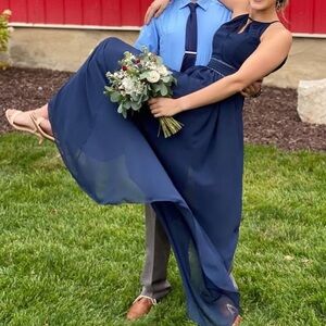 Belsoie Navy bridesmaid dress